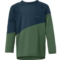 Pyöräilypaita Vaude Lasten Moab LS T-Shirt Black/Neon Yellow